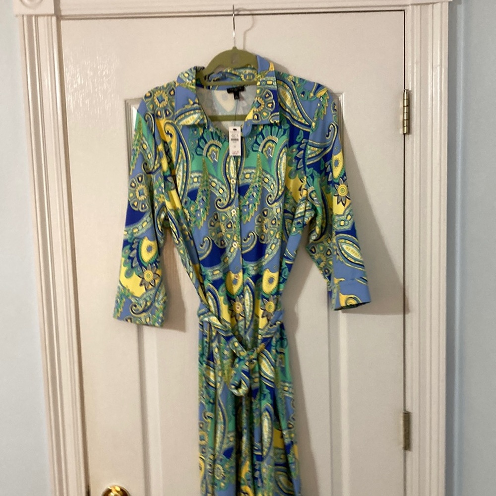 Talbots 1X Nylon/Spandex Shirtdress
